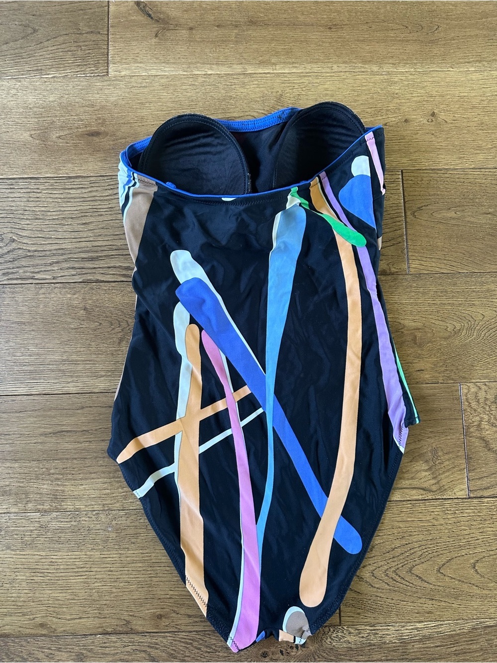 Vintage Gottex Strapless Swimsuit One Piece Swimwear Sz 10 - Picture 4 of 7